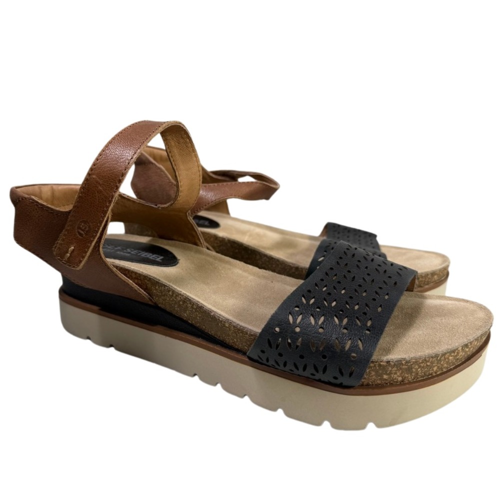 NWOB Josef Seibel Germany comfort leather platform sandals Josef Seibel Clea 41